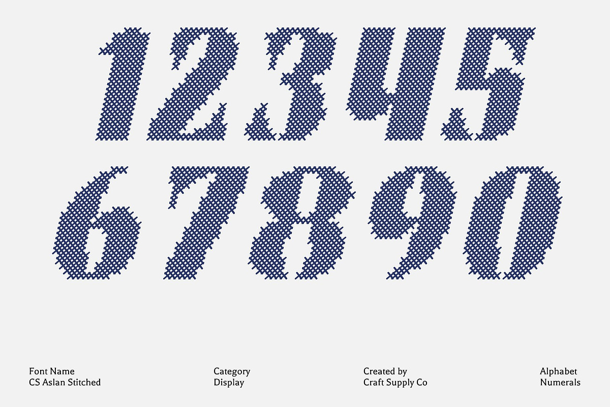 CS Aslan Stitched, a Sans Serif Font by Craft Supply Co. (Photo 5 of 8)