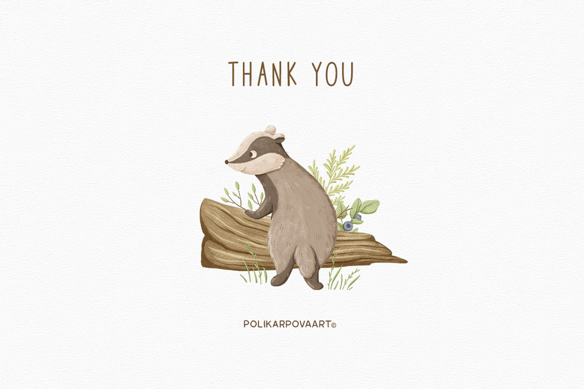 Woodland animals. Alphabet & Pattern, an Animal Illustration by polikarpovaart (Photo 12 of 12)