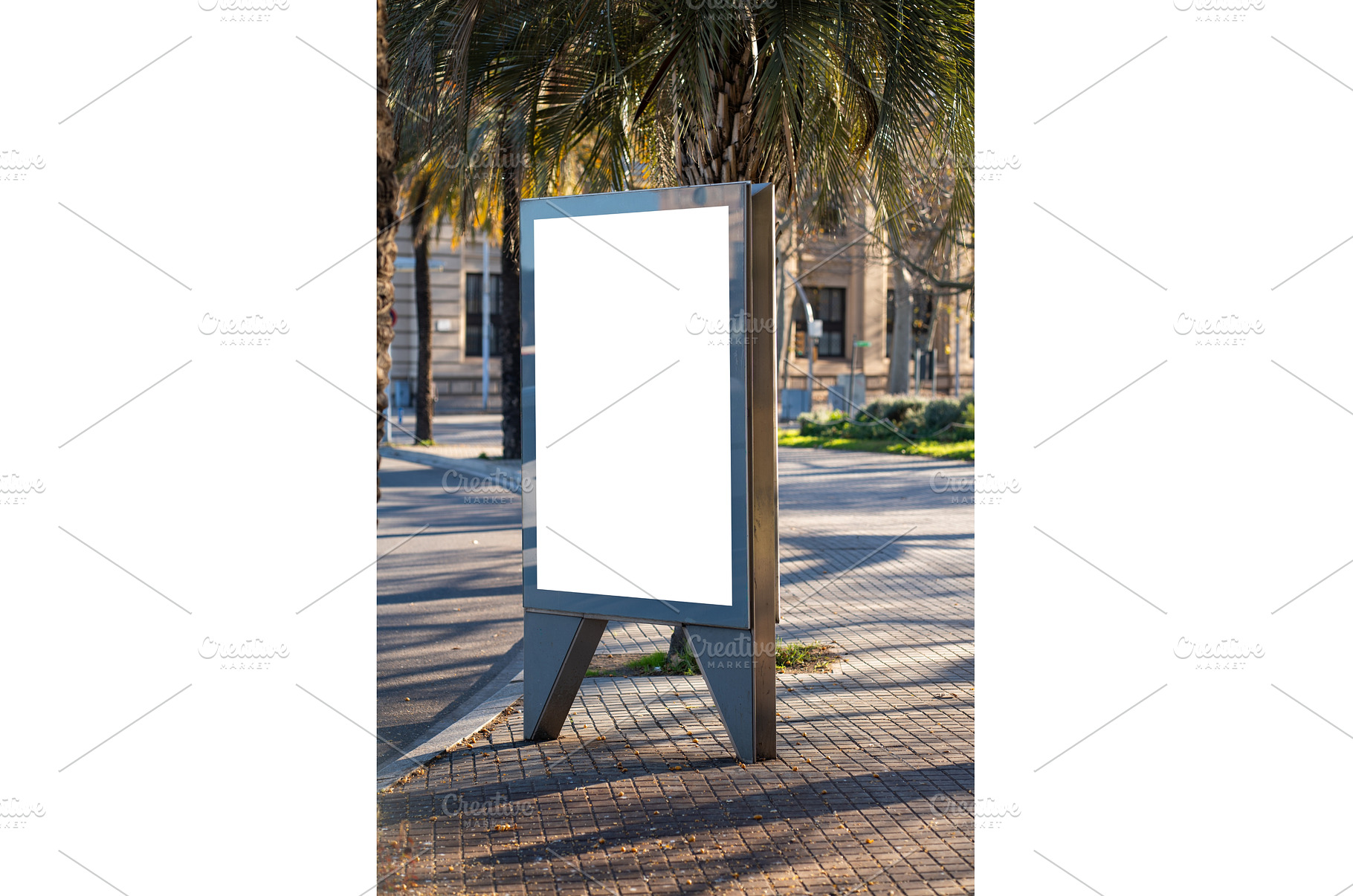 Blank advertising billboard placed, an Architecture Photo by volodymyrshtun13795
