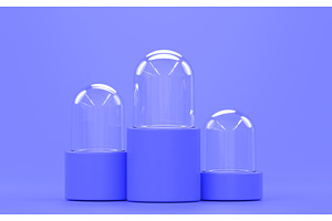 Glass Domes, Crystal Cylinders