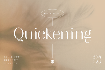 Quickening A Modern Luxury Serif, a Serif Font by K gold studio