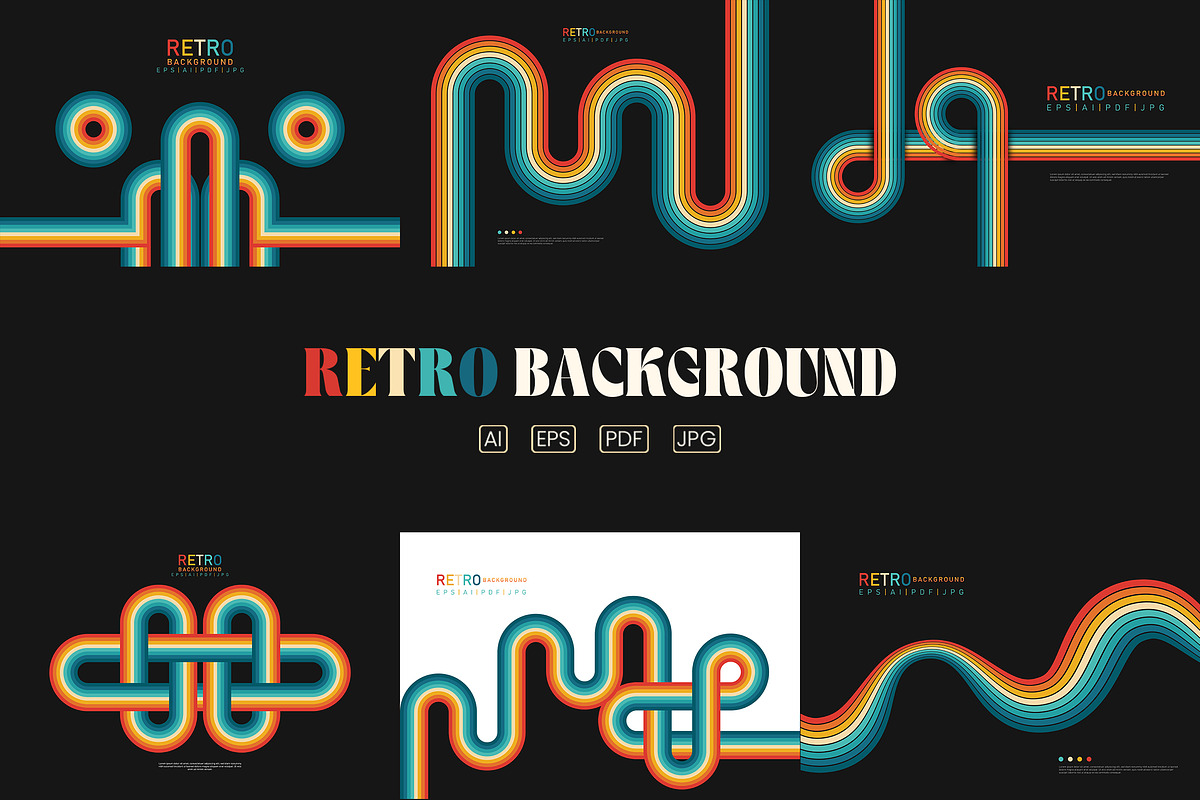 Abstract Retro Backgrounds, a Background Graphic by Artlogs x Modaldesain (Photo 1 of 7)