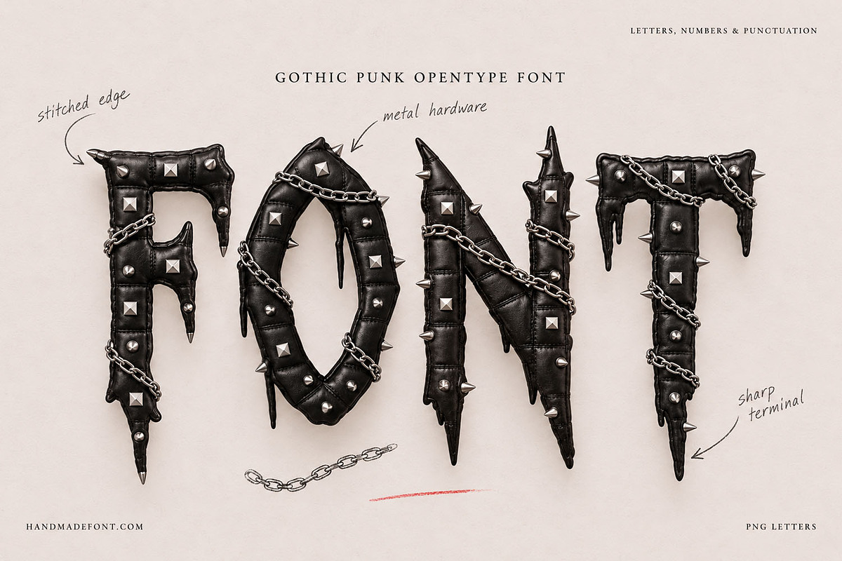 Gothic Punk Font, a Blackletter Font by Handmadefont (Photo 15 of 15)