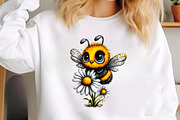 Watercolor Spring Bee Clipart, an Illustration by GatewayDesign (Thumbnail 3 of 5)
