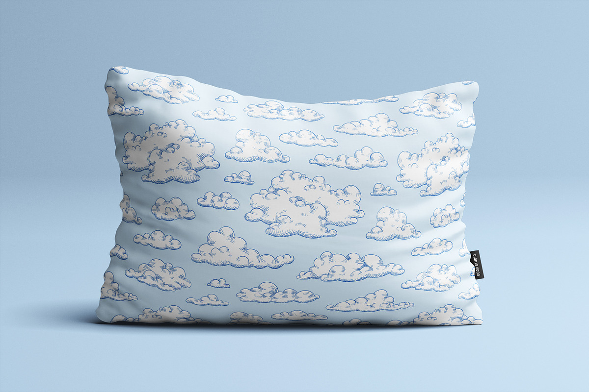 Fluffy clouds seamless patterns, a Pattern Graphic by Good Studio (Photo 5 of 5)