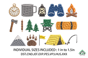 Camping Mini Embroidery Design, a Solid Icon by Craft Nest (Thumbnail 1 of 6)