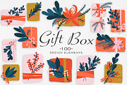 Gift Box Design Elements, a Decorative Illustration by Lidiebug (Thumbnail 1 of 4)