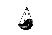 Hanging Egg Chair Silhouette Bundle, an Illustration by Designer_Momina (Thumbnail 17 of 51)
