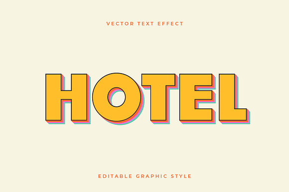 Retro Block Shadow Text Effect preview 3