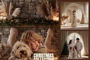 35 Neutral Beige Christmas Backdrops, a Background Graphic by Walllow Creatives (Thumbnail 1 of 6)