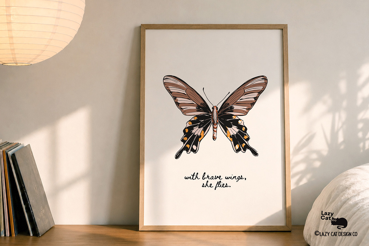 HAND-DRAWN BUTTERFLY COLLECTION, an Object Graphic by Lazy Cat (Photo 2 of 5)