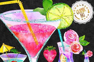 Summer Cocktail Clip Art