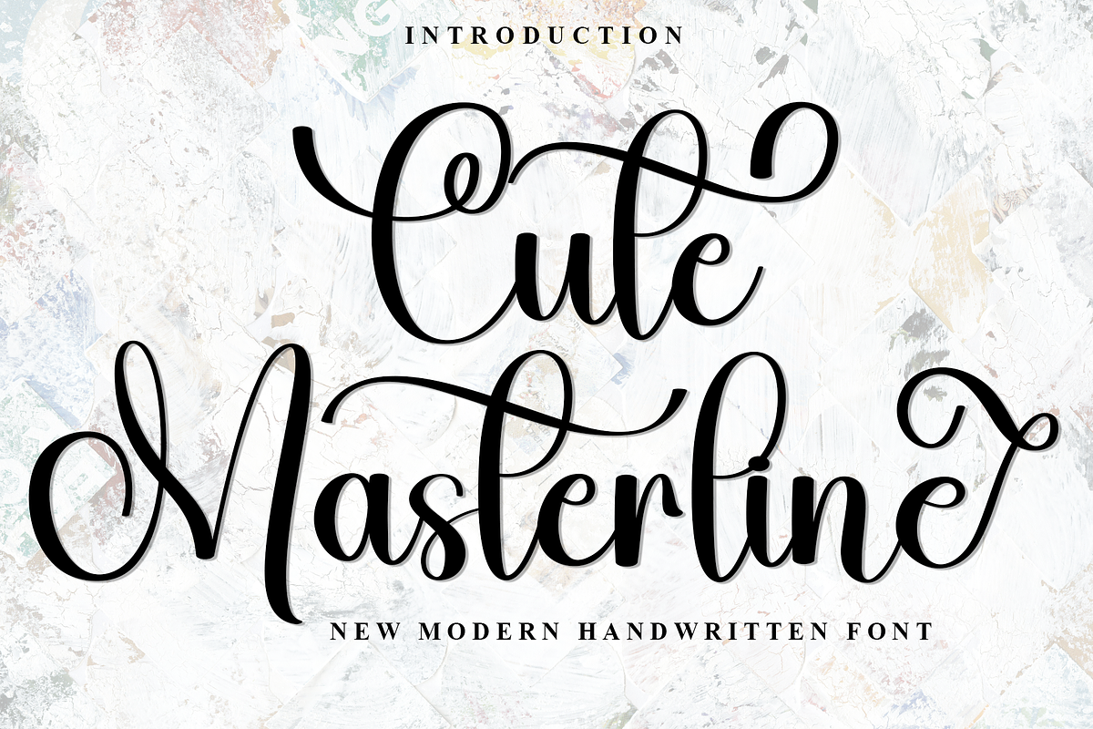 Cute Masterline, a Handwritten Font by InermediaSTUDIO (Photo 1 of 8)