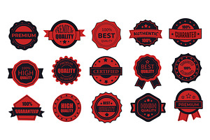 Vintage Quality Badges, a Finance Illustration by alexdndz