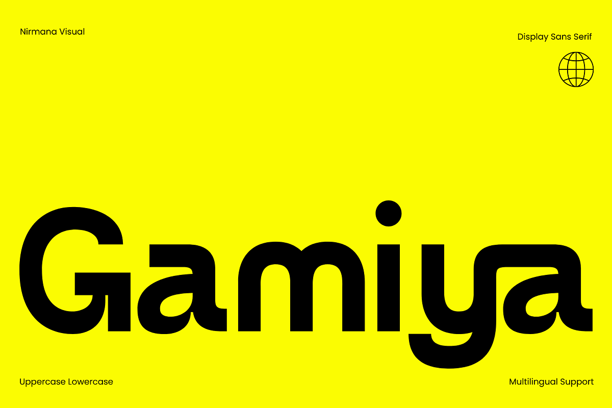 Gamiya – Display Sans Serif Font, a Sans Serif Font by Nirmana Visual (Photo 1 of 10)