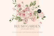Blush Garden- Watercolor Floral set, a Texture Illustration by Grace Noboa Illustrations (Thumbnail 1 of 10)