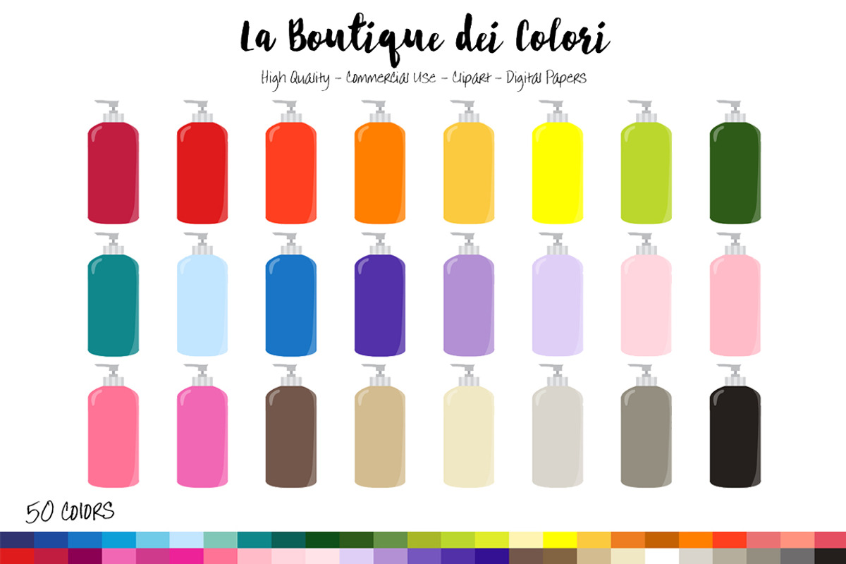 50 Rainbow Dispenser Clip Art, an Illustration by La Boutique dei Colori