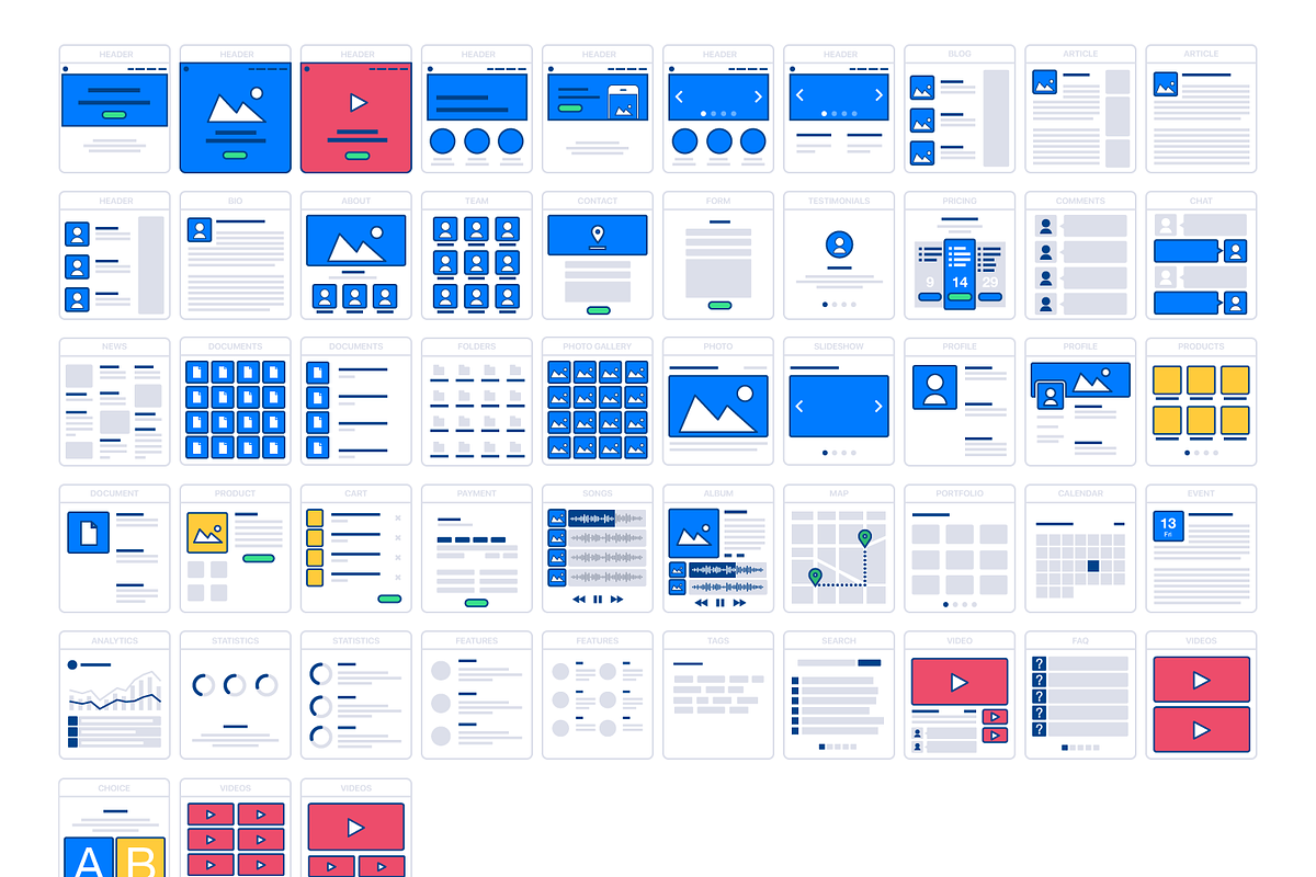 UX Flowchart/sitemap website cards 2, a Print Template by Codemotion Design Kits (Photo 2 of 4)