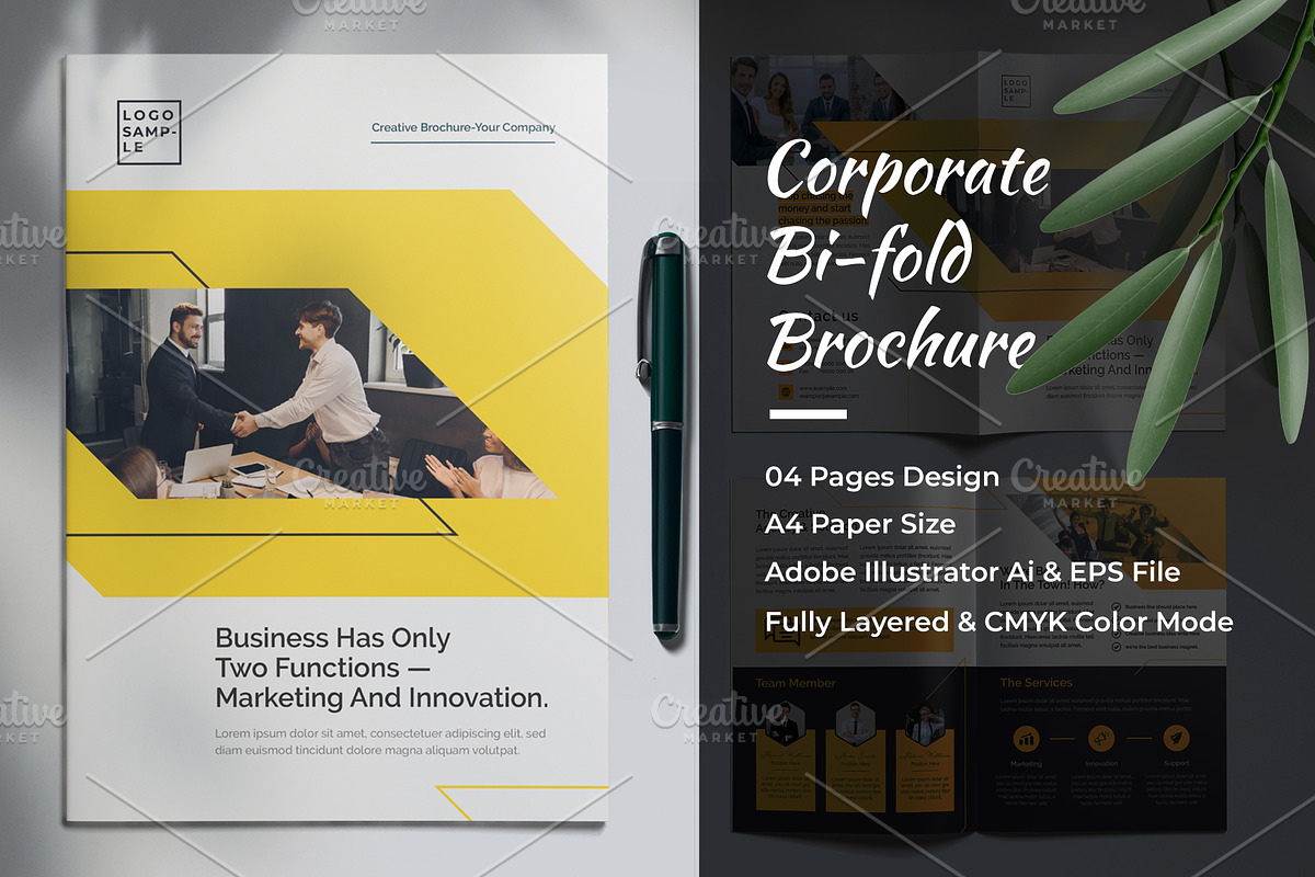 Corporate Bifold Brochure Template, a Brochure Template by Cristal Pioneer (Photo 4 of 4)