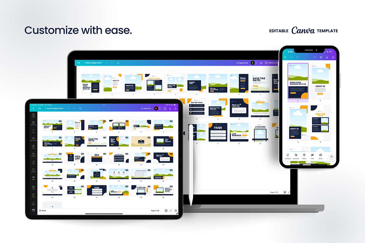 Canva Instagram Business Templates, a Social Media Template by Studio B | Canva Template (Photo 4 of 11)