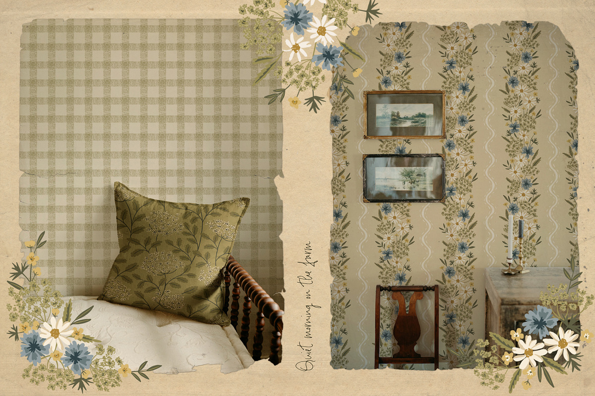 Farmstead Meadow Clipart & Patterns, a Pattern Graphic by PATTERNS etc. (Photo 2 of 12)