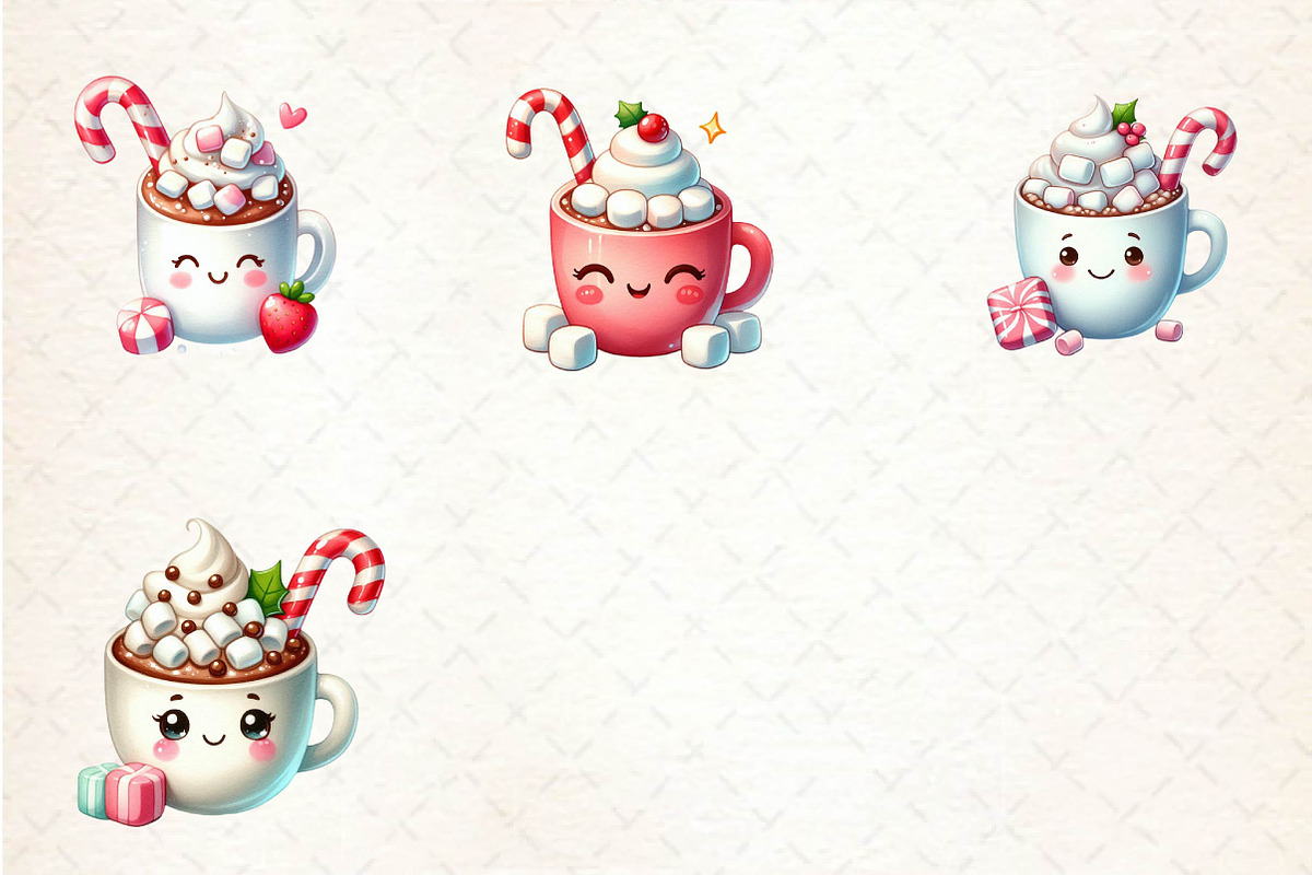 Watercolor Cute Hot Cocoa Png Clipar, an Illustration by CreationArt (Photo 5 of 5)