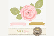 Gold and Blush Pink Digital Paper, a Pattern Graphic by JennyL Designs (Thumbnail 2 of 4)