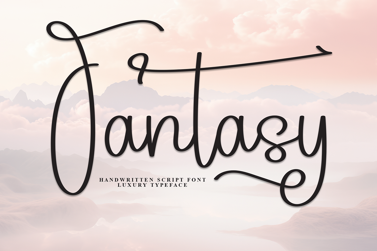 Fantasy | Script Font, a Handwritten Font by Scratchones (Photo 1 of 9)