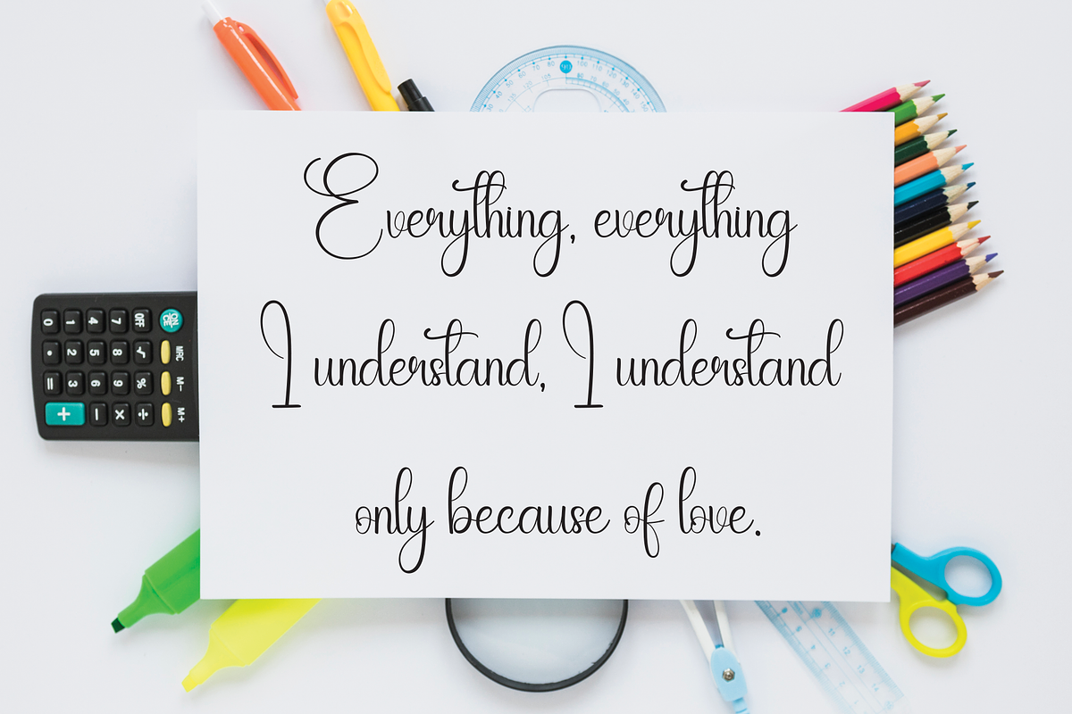 Simphony | Script Font, a Handwritten Font by Scratchones (Photo 5 of 9)