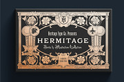 Hermitage Fonts and Illustrations, a Font by Heritage Type Co. (Thumbnail 1 of 15)