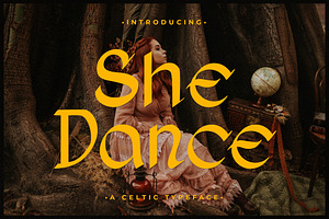 She Dance - Celtic Typeface, a Font by Typefactoryco