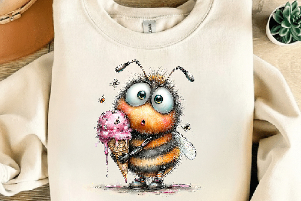 Funny Summer Bee Clipart, an Illustration by Dream Creation (Photo 7 of 8)