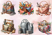 Summer Picnic Basket Clipart Bundle, an Illustration by SVGArt (Thumbnail 2 of 7)