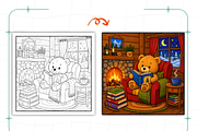 Whimsical Cozy Worlds Coloring Pages, a Decorative Illustration by Ink Gallery (Thumbnail 6 of 8)