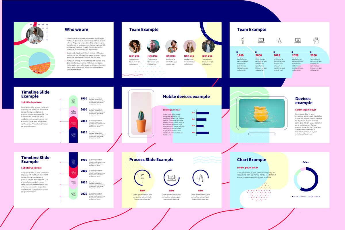 Pastel Pattern Google Slide Template, a Presentation Template by chio.design - Khalay Chio (Photo 5 of 9)