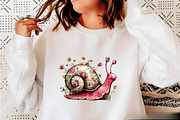 Whimsical Spring Snail Clipart Bundl, an Illustration by SVGArt (Thumbnail 8 of 9)