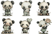 Mothers Day Funny Panda Clipart, an Illustration by Designking (Thumbnail 2 of 5)