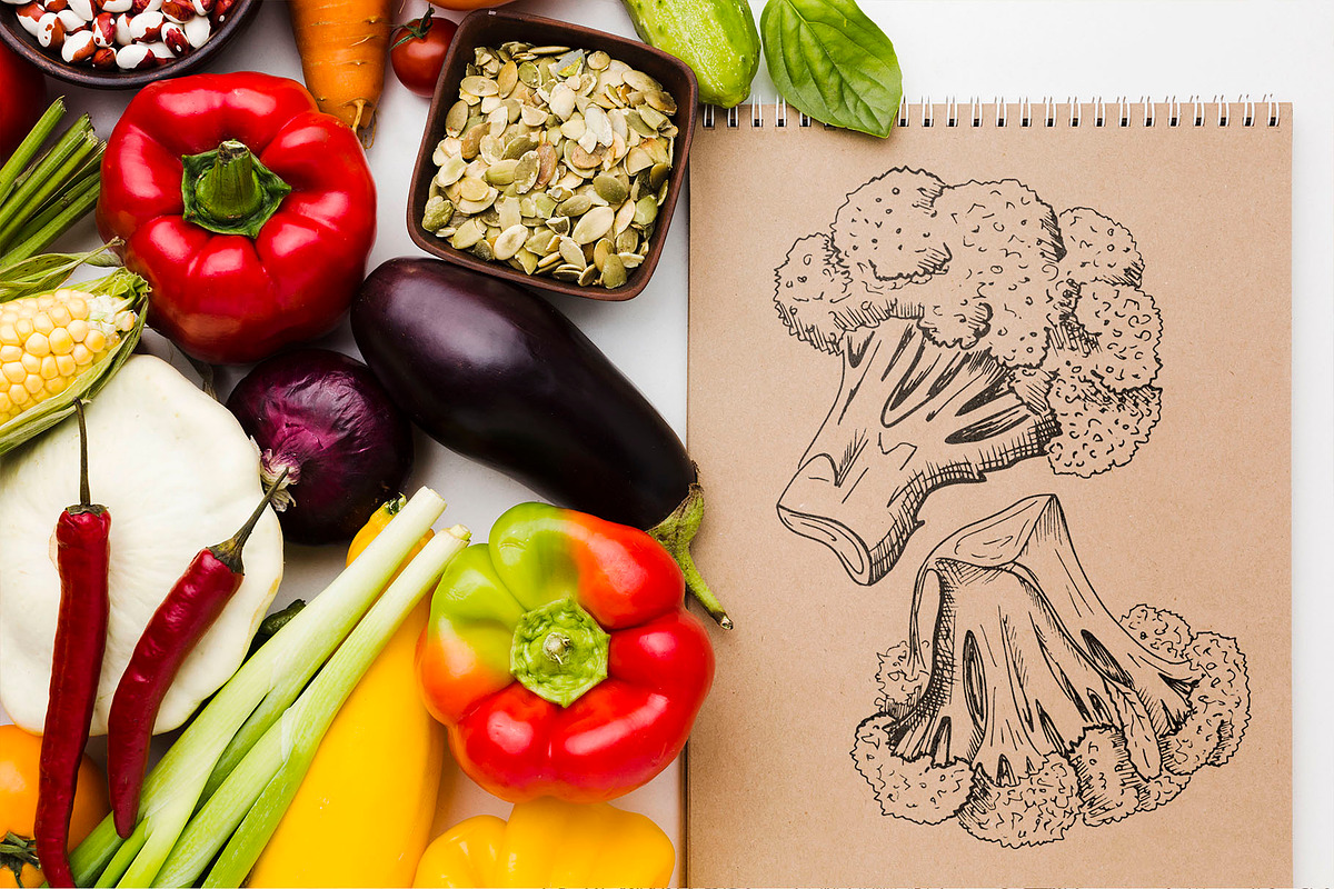 Vegetables. Sketches and patterns, an Object Graphic by Canatic (Photo 7 of 8)