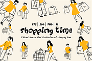 Shopping time Flat Illustration, a Person Illustration by Berdansabersama (Thumbnail 1 of 5)