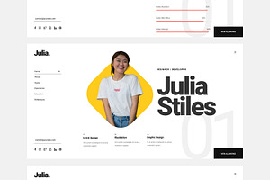 Julia - Creative Portfolio Template, a HTML Template by TemplatesJungle