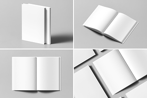 Hard Cover Vertical Book Mock-up