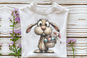 Whimsical Easter Bunny Clipart, an Illustration by OK Design (Thumbnail 6 of 6)