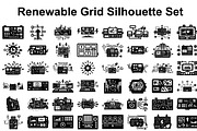 Renewable Grid Silhouette Set, a Graphic by hafijul (Thumbnail 1 of 14)