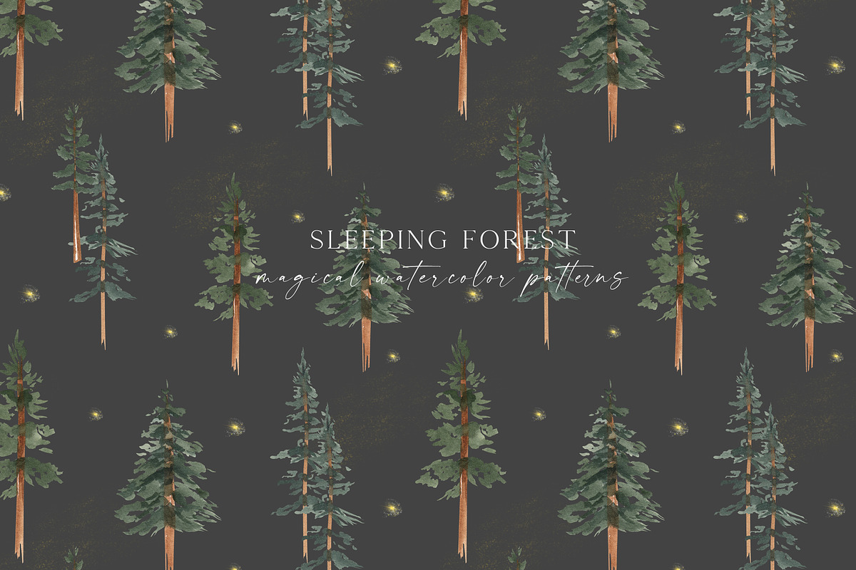 Sleeping FOREST. Watercolor animals, an Animal Illustration by Ooh Lily (Photo 4 of 18)