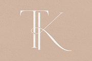 TK monogram, a Branding & Logo Template by LINKED LETTERS STUDIO (Thumbnail 1 of 2)