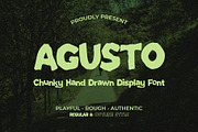 Agusto – Chunky Hand Drawn Font, a Handwritten Font by Mockmenot (Thumbnail 1 of 10)
