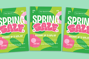 Spring Sale Flyer, a Flyer Template by Gumico Studio.