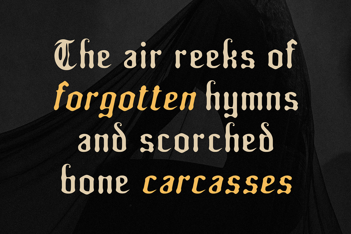 CS Bergamot Drawn, a Blackletter Font by Craft Supply Co. (Photo 3 of 8)