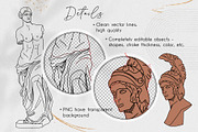 Antique greek beauty - designs kit, a Person Illustration by My Space Garden (Thumbnail 4 of 19)