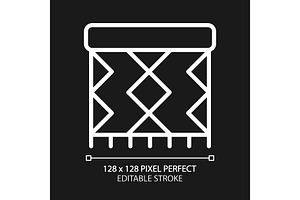 Rug pixel perfect white linear icon, an Icon by IMG Visuals